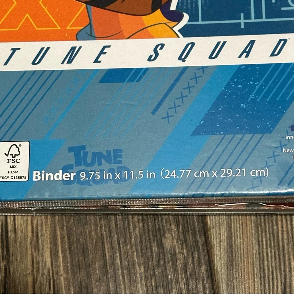SPACE JAM tune squad 90's 3 ring binder LeBron James NBA basketball sports